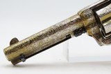 ENGRAVED Antique COLT “PEACEMAKER” Single Action Army Revolver STAG GRIPS .38-40 WCF Colt WILD WEST 6-Shooter w/HOLSTER - Image 12 of 15