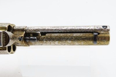 ENGRAVED Antique COLT “PEACEMAKER” Single Action Army Revolver STAG GRIPS .38-40 WCF Colt WILD WEST 6-Shooter w/HOLSTER - Image 5 of 15