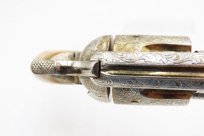 ENGRAVED Antique COLT “PEACEMAKER” Single Action Army Revolver STAG GRIPS .38-40 WCF Colt WILD WEST 6-Shooter w/HOLSTER - Image 9 of 15