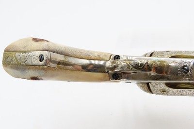 ENGRAVED Antique COLT “PEACEMAKER” Single Action Army Revolver STAG GRIPS .38-40 WCF Colt WILD WEST 6-Shooter w/HOLSTER - Image 6 of 15