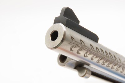 ENGRAVED RUGER New Model SINGLE SIX .22 LR Single Action Revolver Very FINE With MATCHING .22 WMRF Extra Cylinder & STAG GRIPS - Image 11 of 19