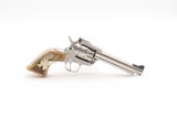 ENGRAVED RUGER New Model SINGLE SIX .22 LR Single Action Revolver Very FINE With MATCHING .22 WMRF Extra Cylinder & STAG GRIPS - Image 16 of 19