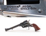 RUGER New Model SINGLE SIX .22 LR Single Action Revolver PLINKER EXCELLENTWith TRANSFER BAR Mechanism for Increased Safety - Image 1 of 17