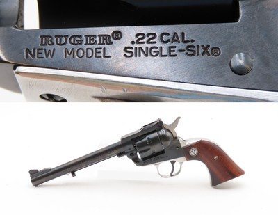RUGER New Model SINGLE SIX .22 LR Single Action Revolver PLINKER EXCELLENTWith TRANSFER BAR Mechanism for Increased Safety - Image 1 of 17