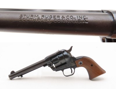1970 RUGER SINGLE SIX Convertible Single Action 3-SCREW FRAME Revolver C&RWith Desirable MATCHING .22 MAGNUM Extra Cylinder - Image 1 of 20