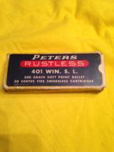 PETERS Rustless .401 WIN. S. L., 200 Grain Soft Point Bullet - 1 of 5