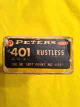 PETERS Rustless .401 WIN. S. L., 200 Grain Soft Point Bullet - 2 of 5