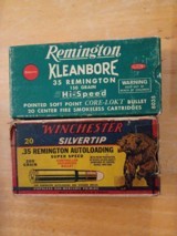 Rare 35 Remington 150 Gr & Western Bear Box 200 gr Silvertip ammo - 1 of 3