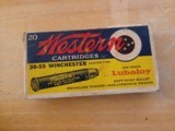 Western 38-55 Winchester Bullseye Box Full Nice - 1 of 4