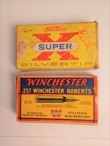 Winchester Western 257 Roberts Factory ammo 2 boxes for $100 - 1 of 4