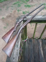 2 Old Wall Hanger Double Barrel Shotguns 1 is Westly Richards - 5 of 7