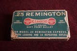 25 RemingtonFull Box Vintage Ammo For Model 8 & 14