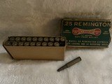 1 Box Remington 25 rem Model 8 14 Rifle Ammo Full - 1 of 4