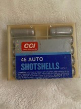45 Auto ACP Rare CCI Shotshells Pistol ammo 1 box - 1 of 3