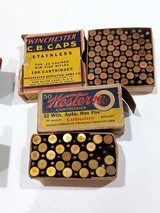 Winchester Remington 22 WRF 22 BB Caps 22 win Auto Ammo Vintage - 5 of 5