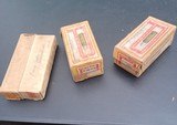 Early 2 pc Vintage Winchester 30 Remington Auto Rifle Ammo Box
2 38 S&W Peters Boxes W/Orig Brass