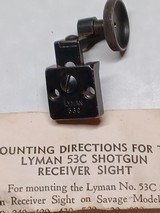 Vintage Lyman 53 Receiver Peep Sight with instructions New - 2 of 3