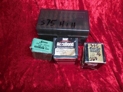 375 H&H Magnum Nosler Bullets & Brass - Image 1 of 3