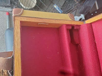 Oak and Leather shotgun case - Image 7 of 8