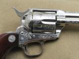 Colt SAA Frontier Six Shooter "C" Factory Master Engraved 44-40 4 3/4" Nickel - 6 of 19