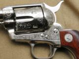 Colt SAA Frontier Six Shooter "C" Factory Master Engraved 44-40 4 3/4" Nickel - 3 of 19