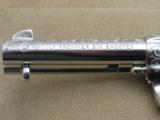 Colt SAA Frontier Six Shooter "C" Factory Master Engraved 44-40 4 3/4" Nickel - 4 of 19