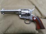 Colt SAA Frontier Six Shooter "C" Factory Master Engraved 44-40 4 3/4" Nickel - 2 of 19