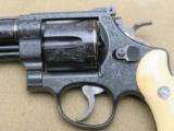 Smith & Wesson 25-5 45 Colt "A" Michael Gouse engraved with gold lines - 4 of 16
