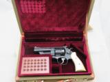 Smith & Wesson 25-5 45 Colt "A" Michael Gouse engraved with gold lines - 1 of 16