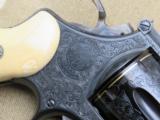 Smith & Wesson 25-5 45 Colt "A" Michael Gouse engraved with gold lines - 10 of 16