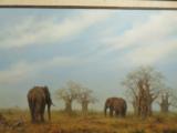 Sue Casson Original Oil Elephant Scene Painting - 4 of 4
