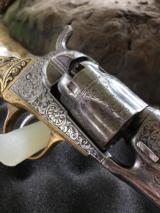 Nimschke Engraved Colt Model 1862 with Tiffany Grips - Deluxe Engraving - Very Fine and Rare! - 6 of 15