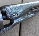Superb Nimschke Engraved Colt Model 1861 Navy Carved & Checkered Ivory Grips! Deluxe Engraving! - 12 of 15