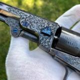 English London Cased Factory Deluxe Engraved Colt 1862 Pocket Navy w/ Checkered Rammer - 11 of 15