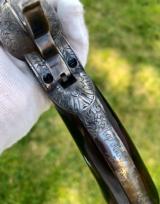 English London Cased Factory Deluxe Engraved Colt 1862 Pocket Navy w/ Checkered Rammer - 9 of 15