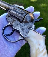 NEWLY FOUND COLT 1877 THUNDERER W/ FACTORY ENGRAVED PANEL SCENE - 1 of 15