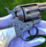 NEWLY FOUND COLT 1877 THUNDERER W/ FACTORY ENGRAVED PANEL SCENE - 2 of 15
