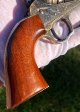 Factory Engraved Colt Pocket Navy Conversion w/ Rare Blue & Color Case Hardened Finish - 5 of 15
