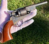 Factory Engraved Colt Pocket Navy Conversion w/ Rare Blue & Color Case Hardened Finish - 15 of 15