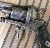 Engraved & Gold Inlaid French Pinfire Revolver - 10 of 10