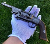 Panel Scene Brevette Colt Revolver w/ Unusual Lever Latch System - 1 of 15