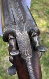 Antique High Grade Side Lever Engraved 10 Gauge Shotgun - 4 of 15