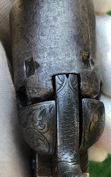 Very Early Factory Engraved Colt 1849 Pocket with Unusual Engraving Style - 13 of 15