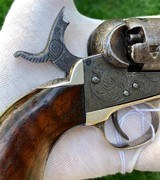 Very Early Factory Engraved Colt 1849 Pocket with Unusual Engraving Style - 8 of 15