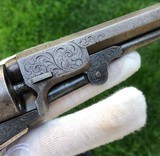 Very Early Factory Engraved Colt 1849 Pocket with Unusual Engraving Style - 10 of 15