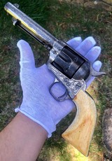 Extremely Early 3 Digit Nimschke Shop Engraved Colt Single Action Army SAA - 1 of 15