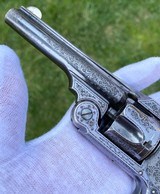 Exceptional Gustave Young Exhibition Engraved Smith & Wesson Model 1 1/2 Revolver in the Scarce Blued Finish - 4 of 15