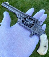Exceptional Gustave Young Exhibition Engraved Smith & Wesson Model 1 1/2 Revolver in the Scarce Blued Finish - 1 of 15
