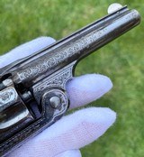 Exceptional Gustave Young Exhibition Engraved Smith & Wesson Model 1 1/2 Revolver in the Scarce Blued Finish - 12 of 15