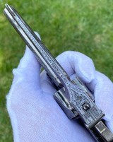 Exceptional Gustave Young Exhibition Engraved Smith & Wesson Model 1 1/2 Revolver in the Scarce Blued Finish - 7 of 15